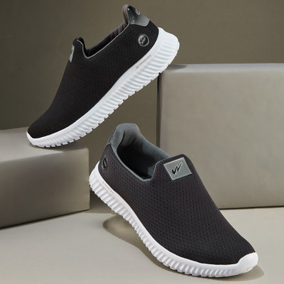 CAMPUS OXYFIT (N) Men's Casual Shoes | Memory Foam & PilloFoam Comfort | Slip-On Walking Shoes For Men(Black , 6)