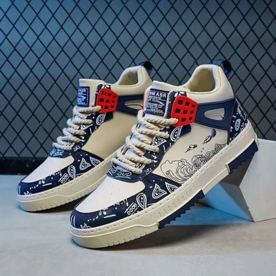 RisingFox Fashion casuals sneakers shoes Casuals For Men(Black , 7)