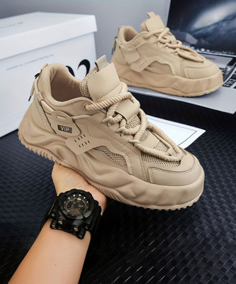 CCICACO Stylish and Comfortable Sneakers For Men(Beige , 8)