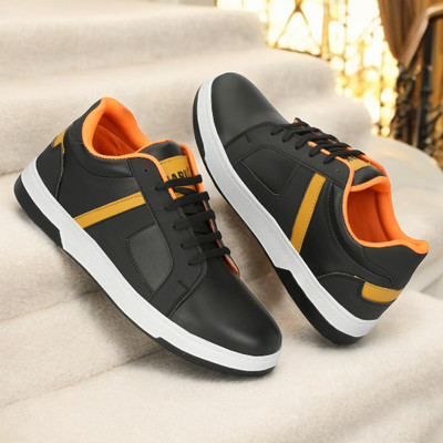 NARKI Sneaker Casual Shoes For Men | Soft Cushion Insole, Slip-Resistance Sneakers For Men(Black , 10)