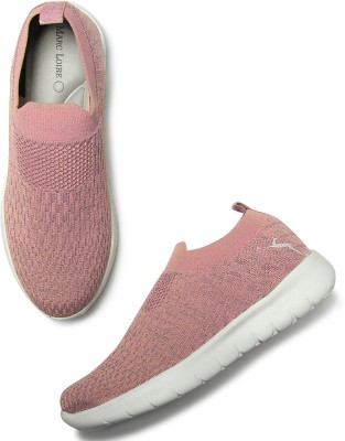 Marc Loire Women's Lightweight Athleisure Knitted Active Wear Slip-On Sneaker Shoes for Sports, Athletics and Walking Walking Shoes For Women(Pink)