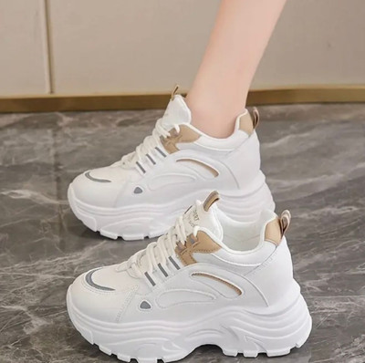 Shozie Stylish Shoes Sneakers Casual Sports Gym Shoes Sneakers For Women(White , 8)