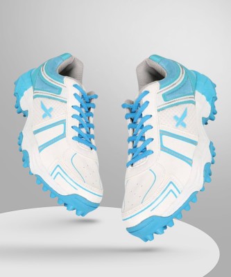 VECTOR X Target Cricket Shoes For Men(White, Blue)