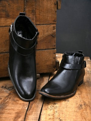 SiR CORBETT Formal Boots Monk Strap For Men(Black)