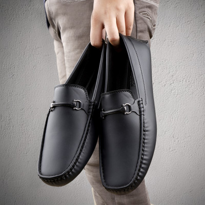 T-ROCK Loafers For Men(Black , 7)