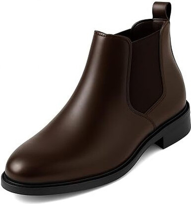 ROCLEX Chelsea Luxury Solid Outdoor, Trendy, Lightweight, Cushioned Footbed Boots For Men(Brown , 7)