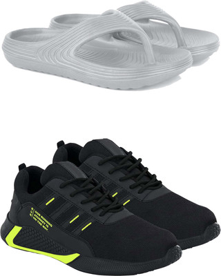 Pennen Men's Lightweight Running Shoes – Comfortable, Stylish Casual Shoes for Walking Loafers For Men(Black, Grey , 9)