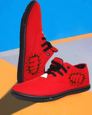 Kenamin Stylish Casual Shoes for Men and kids Casuals For Men(Red, Green , 9)