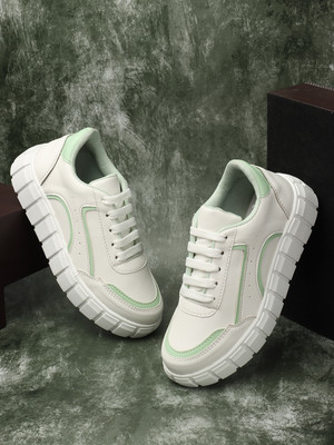 Zapatoz Comfort Trendy Lightweight Sneakers Shoes for Women Sneakers For Women(Green , 4)