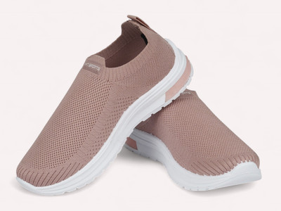 Free Kicks Comfi-Zone Soft Casual Slip On Sneakers For Women(Pink , 9)