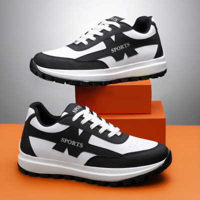 DUMPPY Running Shoes For Men(Black , 8)