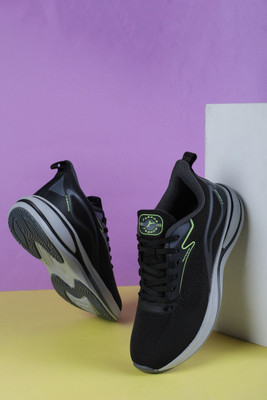 Abros ASTRA-ON Running Shoes For Men(Black , 9)