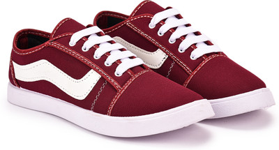 AAYPEE Canvas Shoes For Men(Maroon , 6)