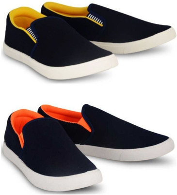 Hotspot 2 Pair Combo Trendy & Stylish Loafers For Men(Multicolor , 7)