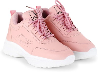 CHINRAAG Women's and Girl's Casual Shoes | Synthetic Material Sneaker, Sports Walking Shoes For Men(Pink)
