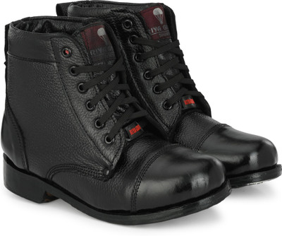 Riya Gold Boots For Men(Black , 11)