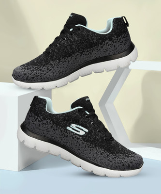 Skechers SUMMITS Sneakers For Women(Black , 4)