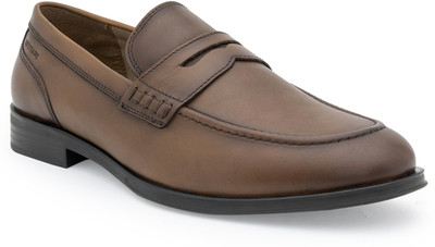 RED TAPE Loafers for Men | Real Leather Shoes with Low-cut Pattern Loafers For Men(Brown , 8)