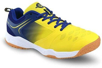 NIVIA HY-Court 2.0 Mesh Shoe for Mens - 8UK, Yellow & Blue Cricket Shoes For Men(Yellow)