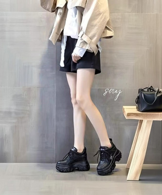 Ifah Unisex New Arrival Trending New Little White Heightening Casual Shoes Corporate Casuals For Women(Black , 3)