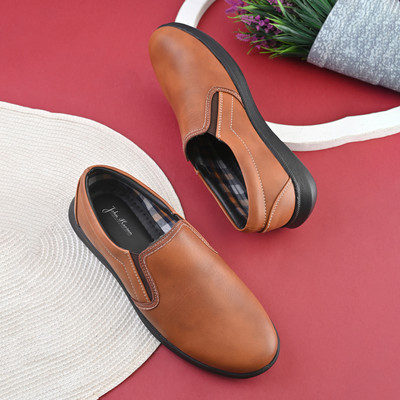 John Karsun Slip On For Men(Tan , 8)