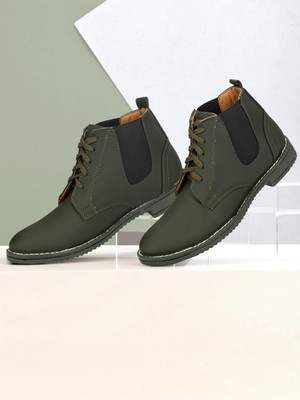 King walker Boots For Men(Green , 6)