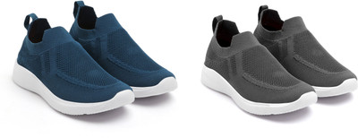 Face Stylish Sports Shoes for Men – Ideal for Running, Gym & Training Sneakers For Men(Grey, Blue , 6)
