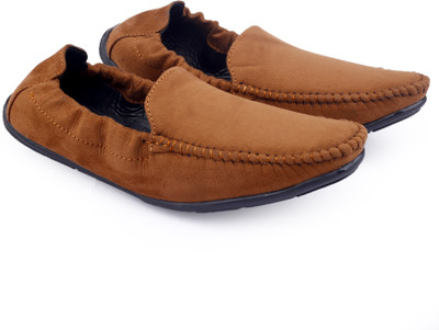 kosovo Slip On 4559 Elastic Colored Loafers For Men(Tan , 10)