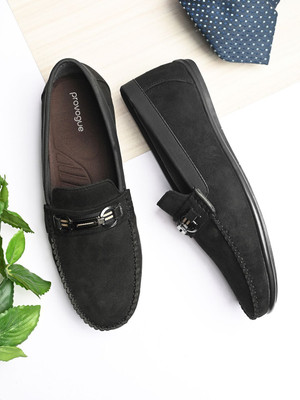 PROVOGUE shoe1 Loafers For Men(Black , 13)