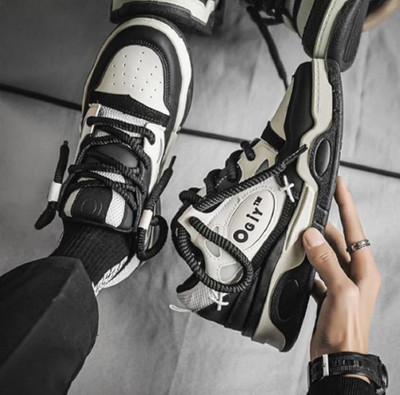 JAMARION NEW RETRO SHOES HIGH PREMIUM QUALITY Trendy Popular OGGY BLACK Sneakers For Men(Black, White , 7)