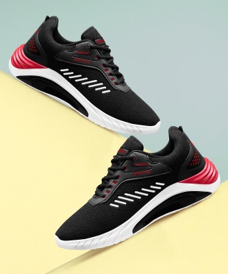 BRUTON Trendy Sports Running Running Shoes For Men(Black, Red)