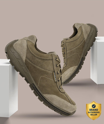 WOODLAND Lace Up Lightweight Breathable Comfortable Daily Use Casuals For Men(Khaki , 9)