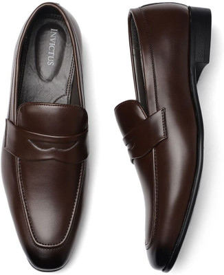 INVICTUS INVICTUS Men Brown Formal Slip-on Shoes For Men(Brown , 10)