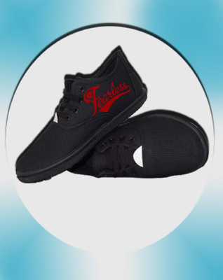 Kenamin Stylish Casual Shoes for Men and kids Casuals For Men(Black, Red , 4)