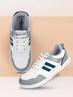 LANCER TS-1WHT-TBL Sneakers For Men(White , 8)