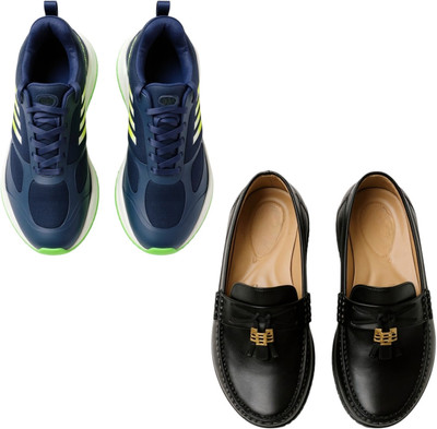 Plama Men's With Laces|Daily Wear|Party wear|Office Wear Casuals For Men(Navy, Black , 7)