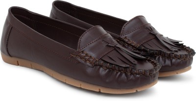 action LSN028 Loafers For Women(Brown)