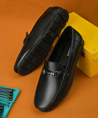 PROVOGUE Loafers For Men(Black , 10)