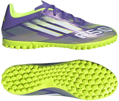 ADIDAS F50 CLUB TF Football Shoes For Men(Purple, Green , 8)