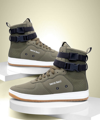 bacca bucci Hustle Urban Fashion Sneakers For Men(Olive , 6)