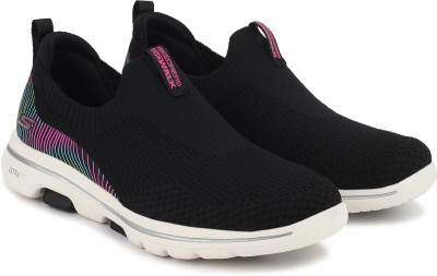 Skechers Go Walk 5 - Wind Cir Walking Shoes For Women(Black)