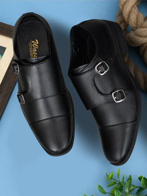 Wasim Enterprises Trendy Lightweight Partywear/Officewear Monk For Men's And Boys Mocassin For Men(Black , 10)