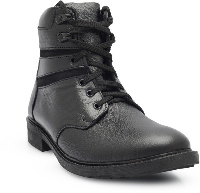 SIMATA Genuine Leather Casual Boots For Men(Black)