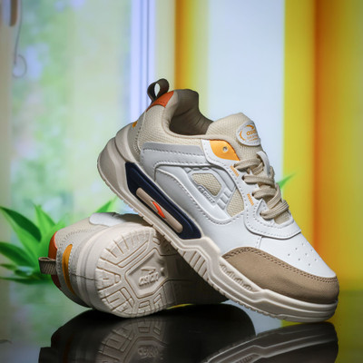 asian Shadow-03 Men’s Sneakers | Stylish & Lightweight Sports Shoes for Boys Sneakers For Men(White, Beige , 8)
