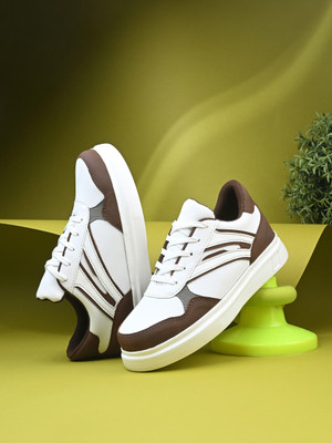 El Paso Colorblock Women Sneakers with Ultra Soft Cushion Lace-Up All-Day Comfort Shoes Sneakers For Women(Brown , 6)