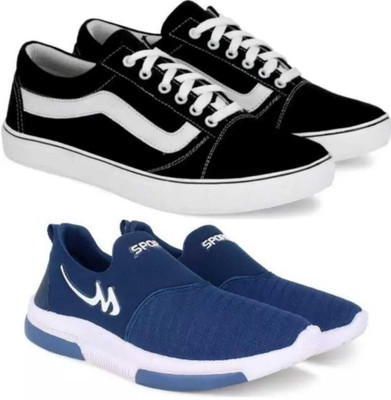 house of common Combo Pack Of 2 Sneakers For Men(Black, Blue , 10)