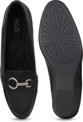 Inc.5 Womens Black Party Wear Solid Round Toe Wedge Heel Pumps Bellies For Women(Black , 5)