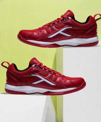 Hundred Raze Badminton Shoes For Men(Red, White)