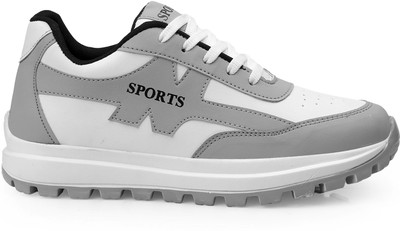 kbhub Boys Lace Sneakers(Grey, 16 - 18 Years)