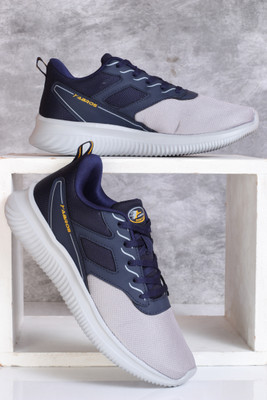 Abros BRETON-ON NAVY/L.GREY Lace-Ups Running Shoes For Mens Casuals For Men(Navy , 8)